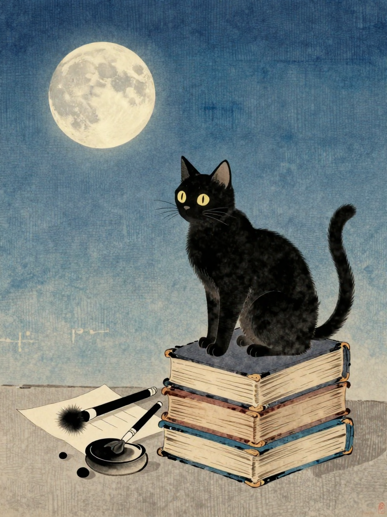 我是猫 插画