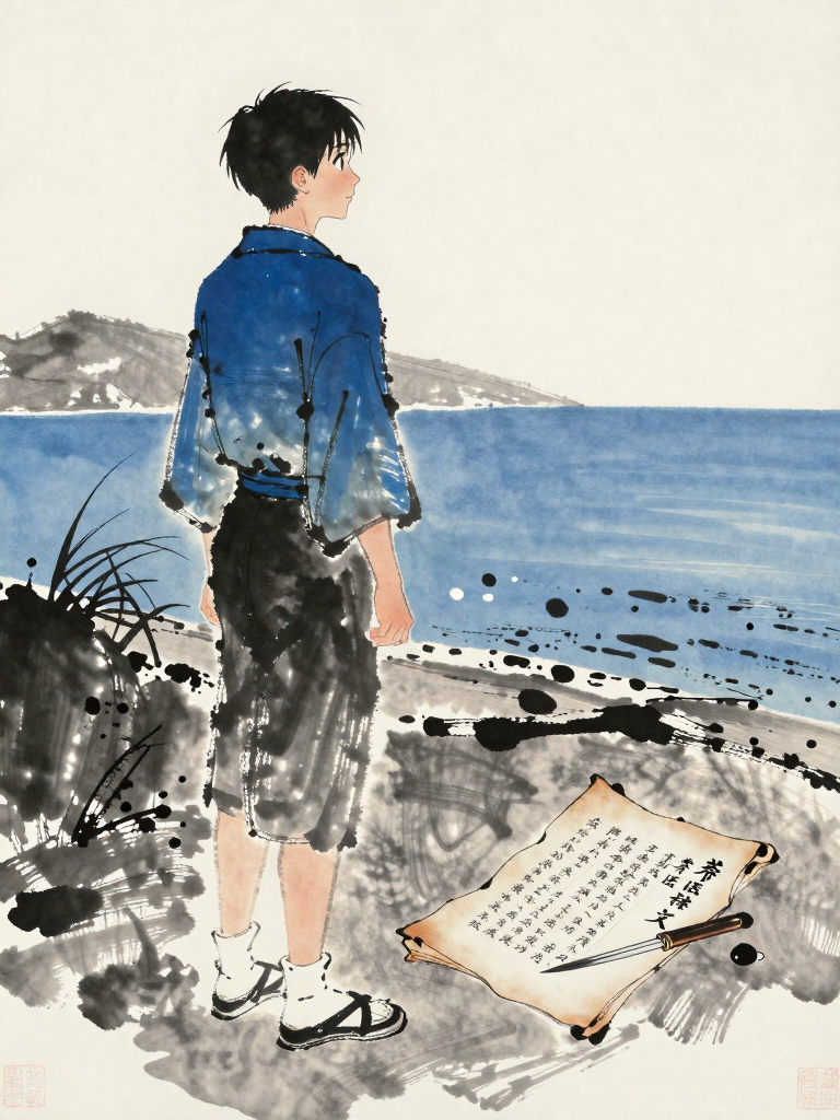 鲁迅留日弃医从文 插画