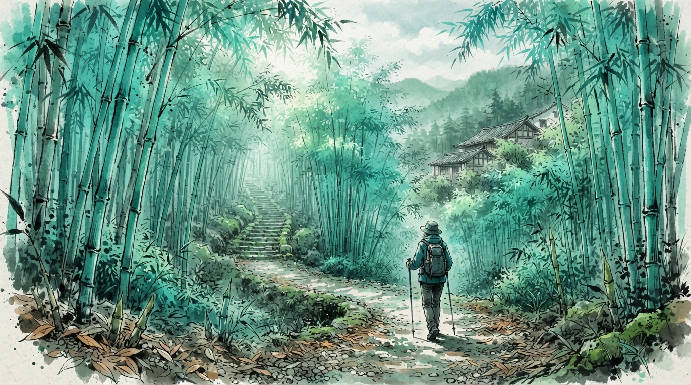 莫干山竹林古道示意图